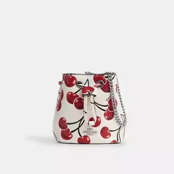 Coach Handbags - ⭐HOST PICK⭐COACH Drawstring Wristlet with Cherry Print NWT